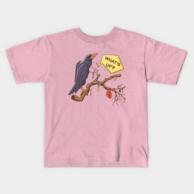 Proud Crow: Master of Trophies Kids T-Shirt by Verbinavision